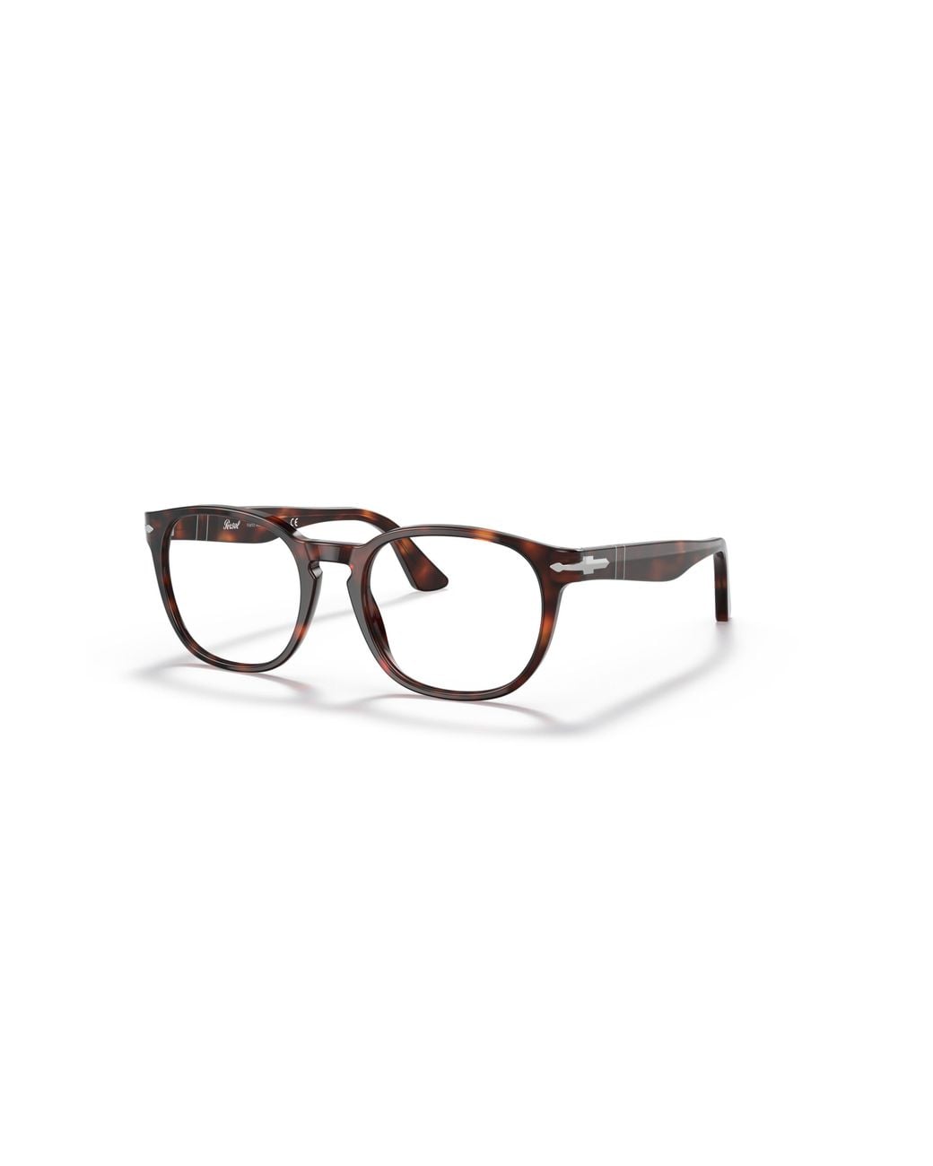 Persol Brown 52Mm Round Optical Glasses for men