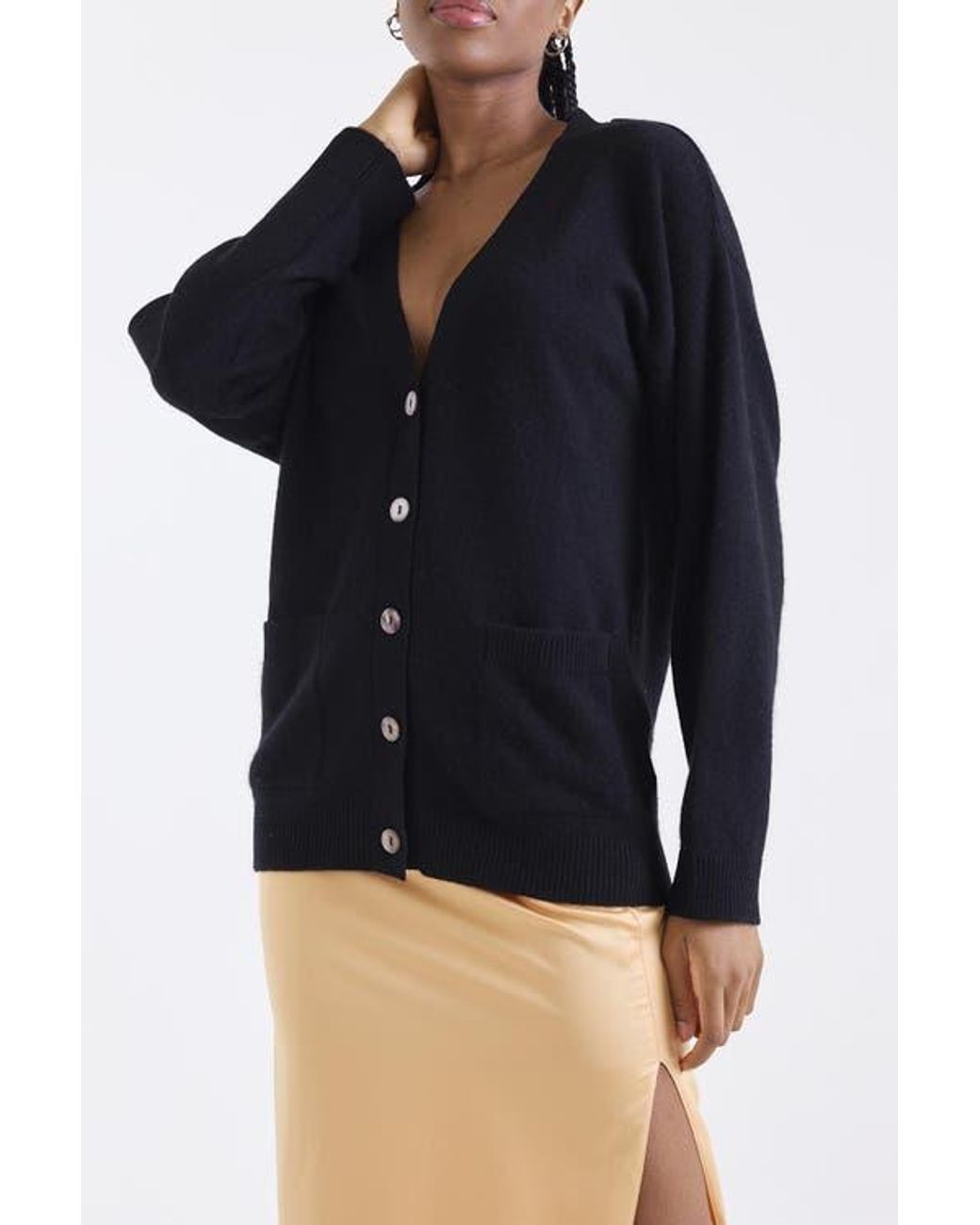 1982 Blue Oceane Oversize 100% Cashmere Cardigan