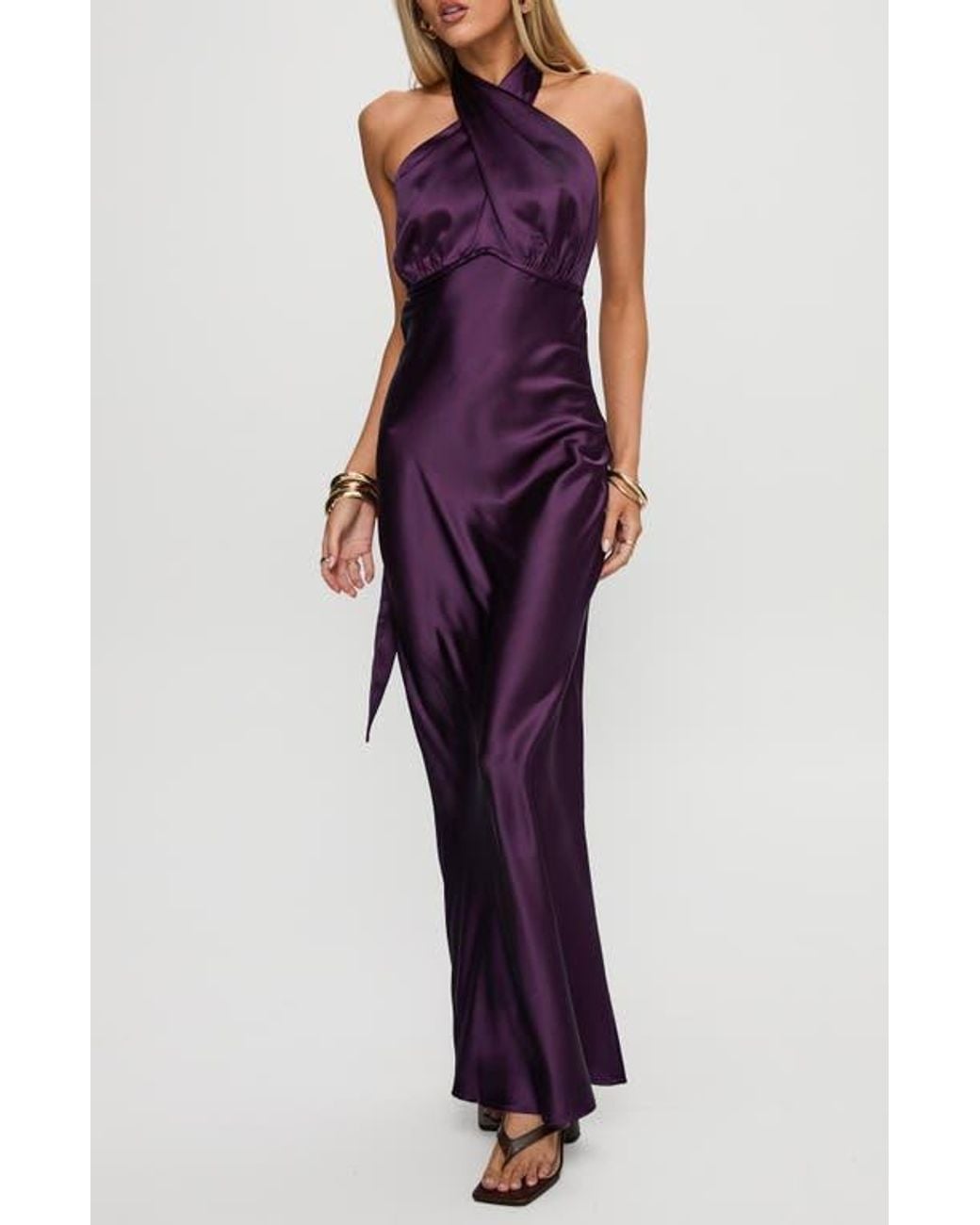 halter prom dress 2023 Satin Halter Pink Dress Evening Prom Party Dresses 2023 Women Luxury B –  Mega Mart Center