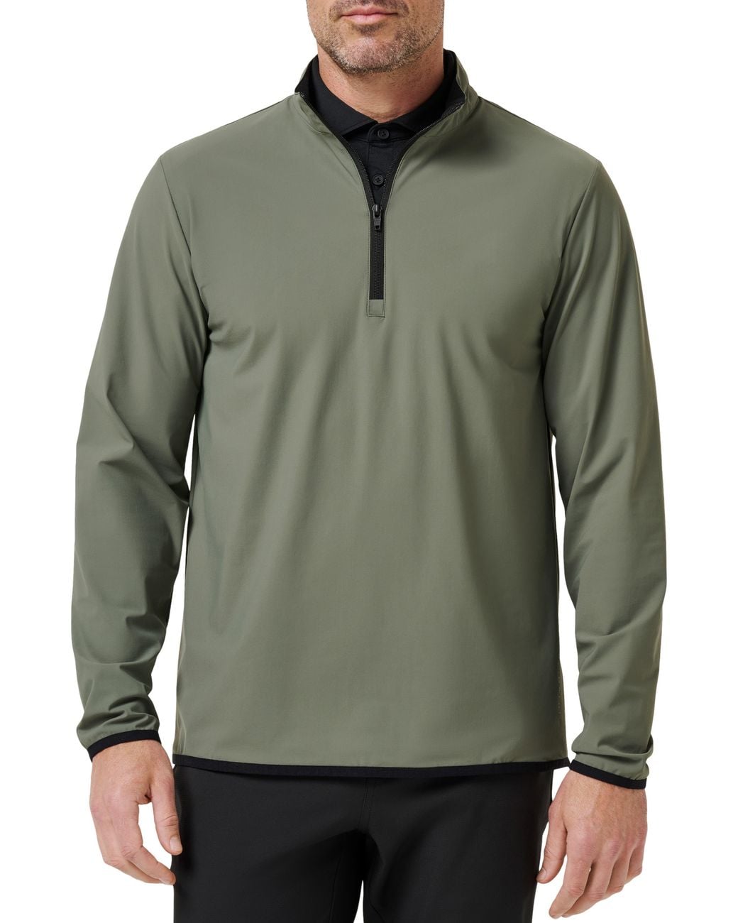 Travis Mathew Green Tour Quarter Zip Pullover for men