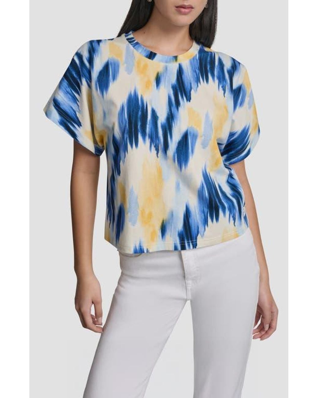 DKNY Blue Print Tee Shirt