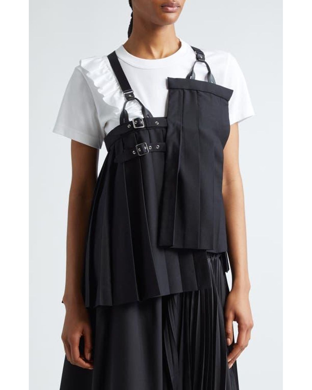 noir kei ninomiya ショート丈ニット trimmed top Comme des Garçons Noir Kei Ninomiya