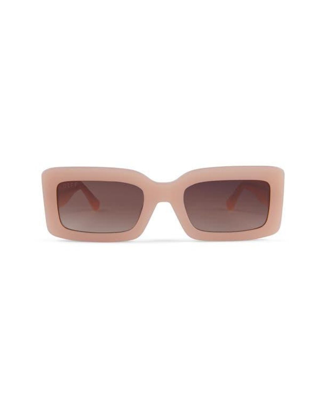 DIFF Pink Indy 51Mm Gradient Rectangular Sunglasses