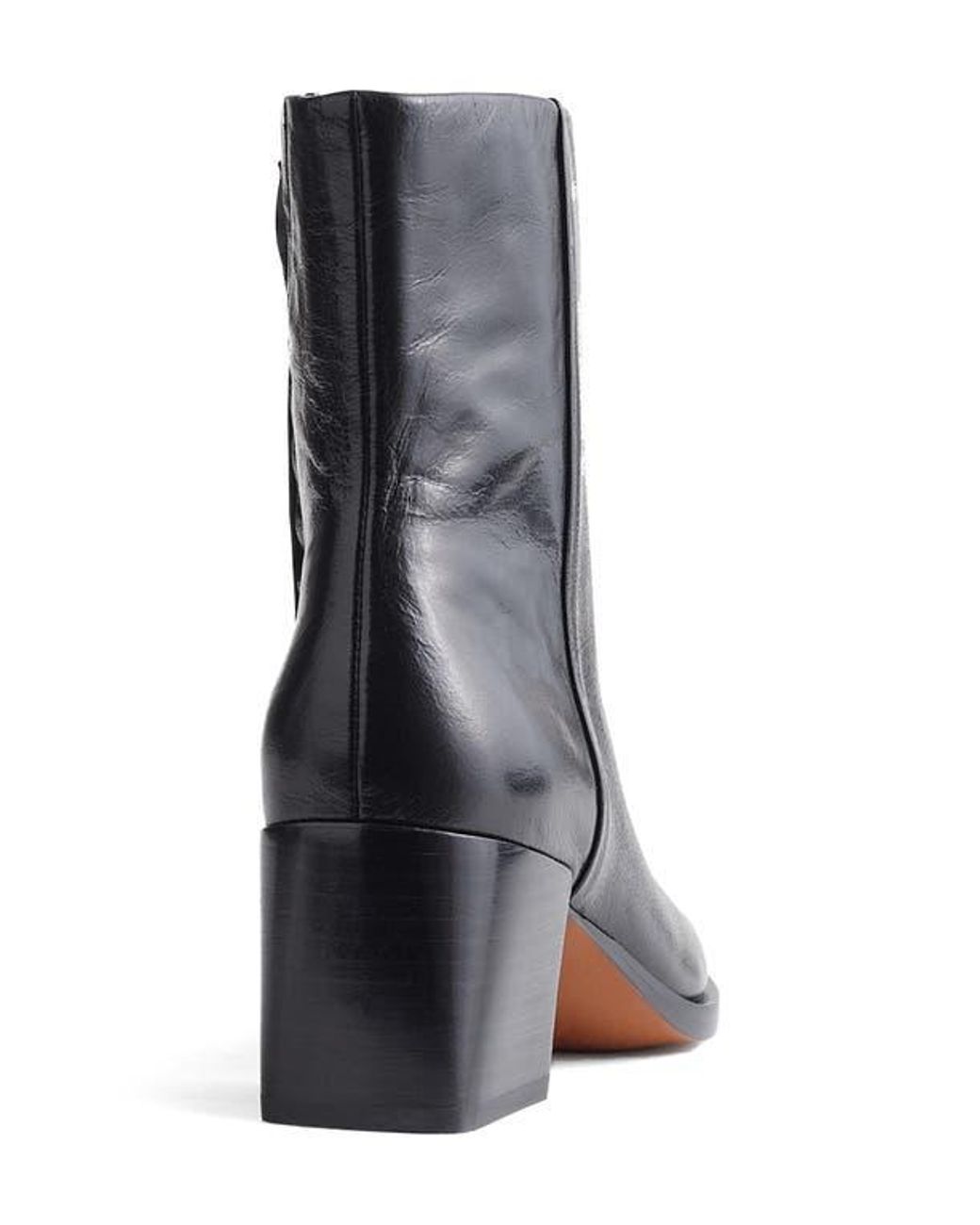 Madewell black leather booties sales