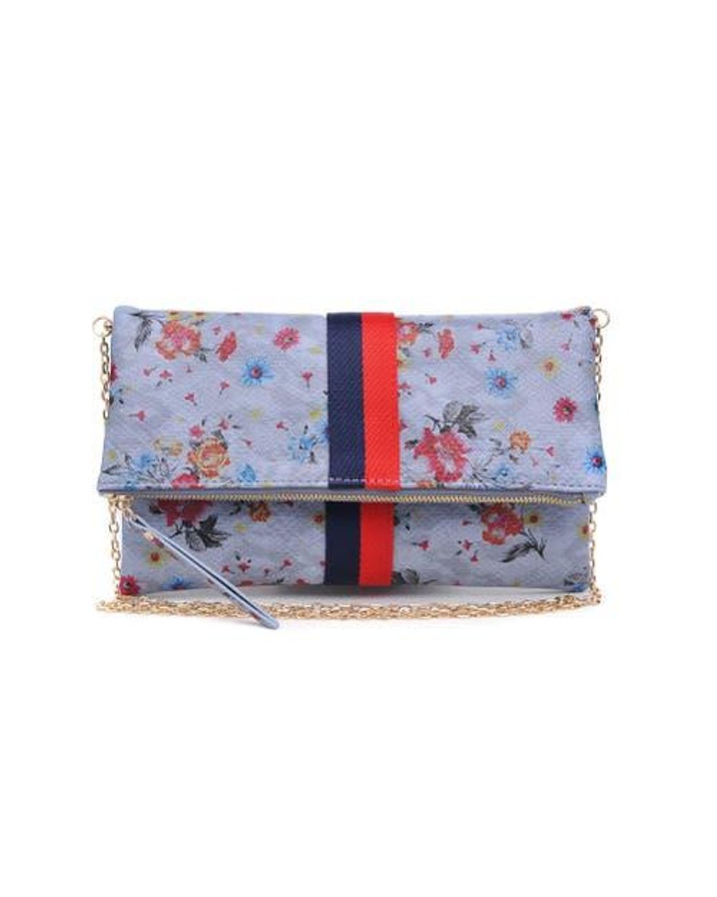 Moda Luxe Blue Jules Print Clutch