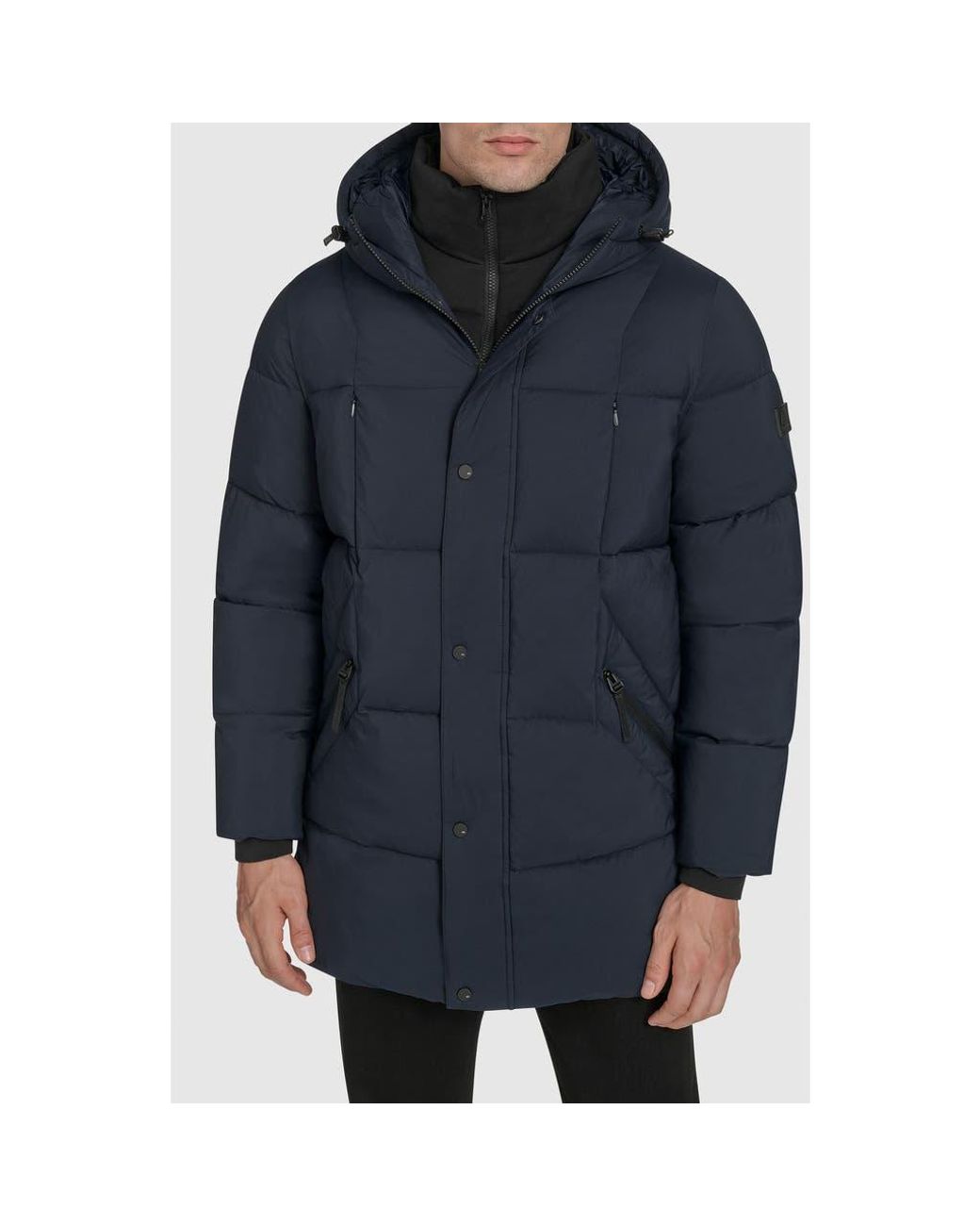 Andrew Marc Blue The Millstream Parka for men