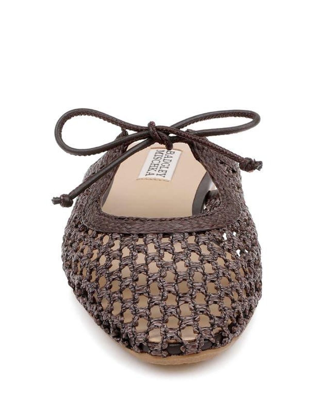 Badgley Mischka Brown Xailee Woven Mule