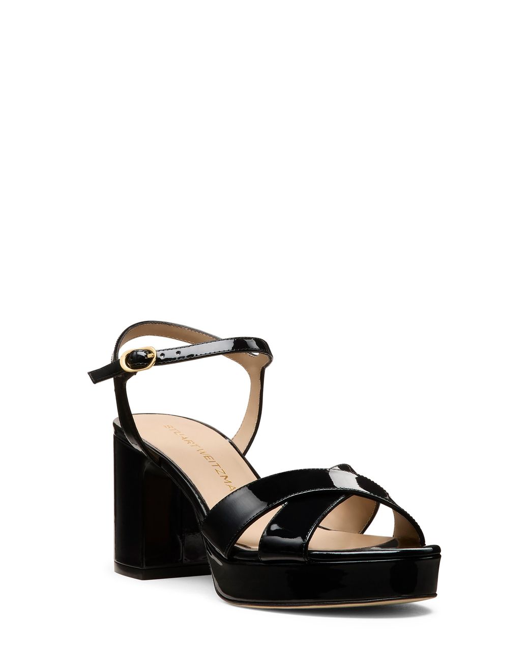 Stuart Weitzman Black Dayna Platform 80 Sandal