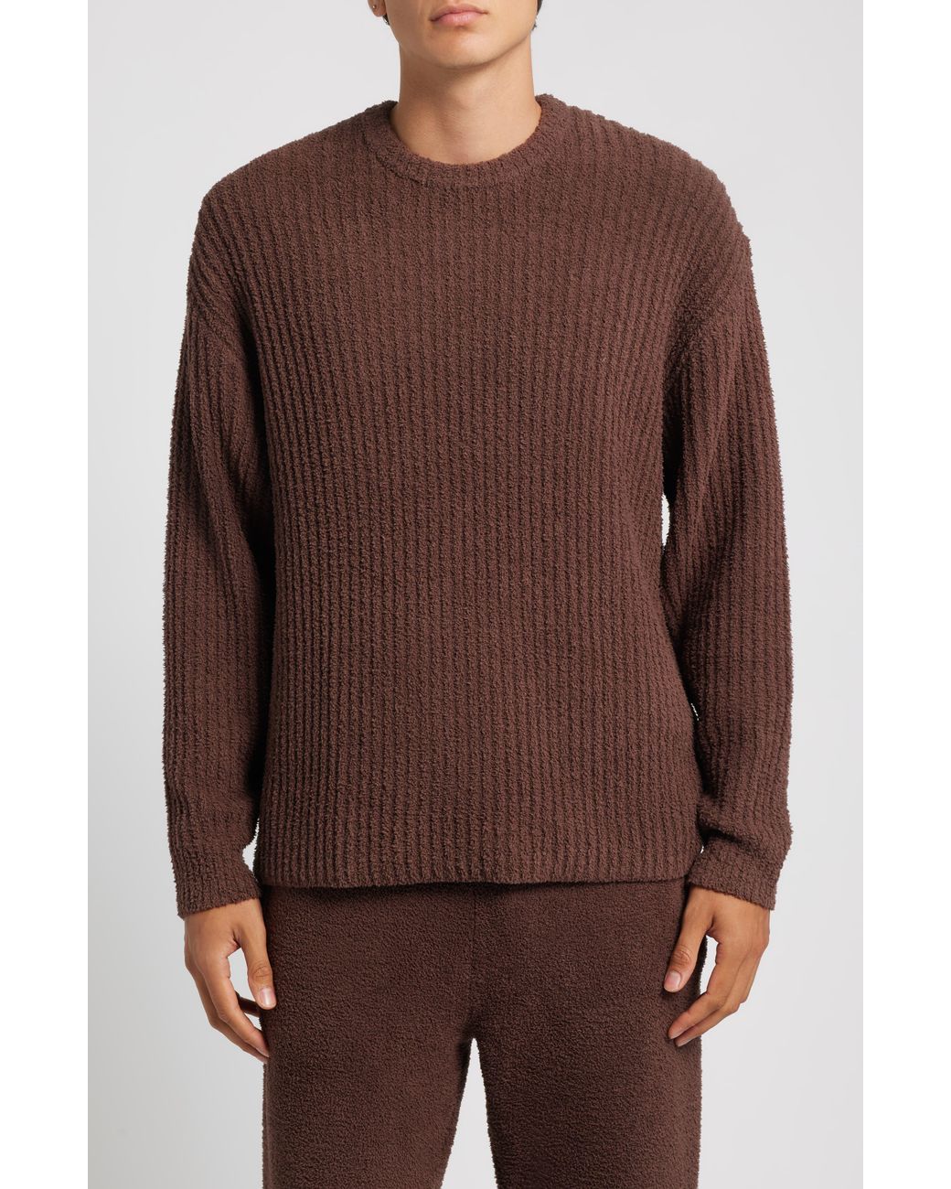 Ugg Brown Ryatt Rib Sweatshirt for men