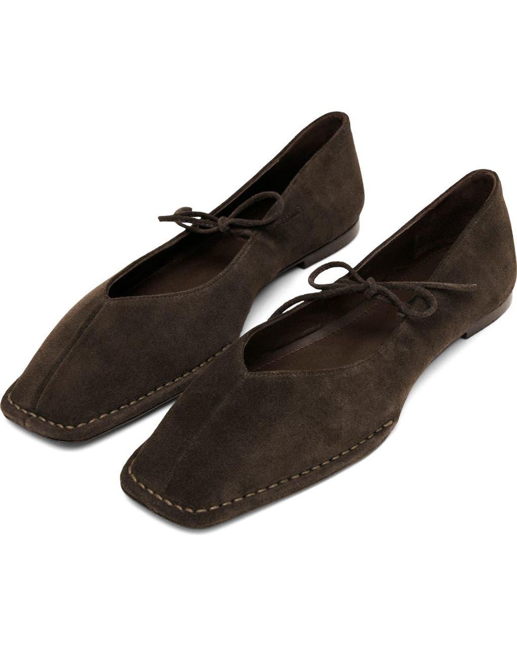 Alohas Black Sway Square Toe Ballet Flat