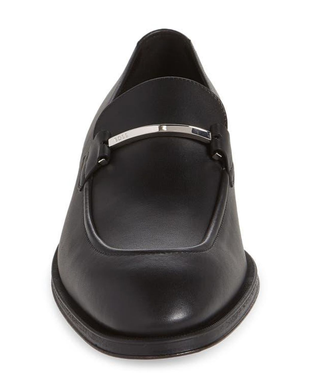 BOSS Derrek Apron Toe Bit Loafer in Black for Men | Lyst