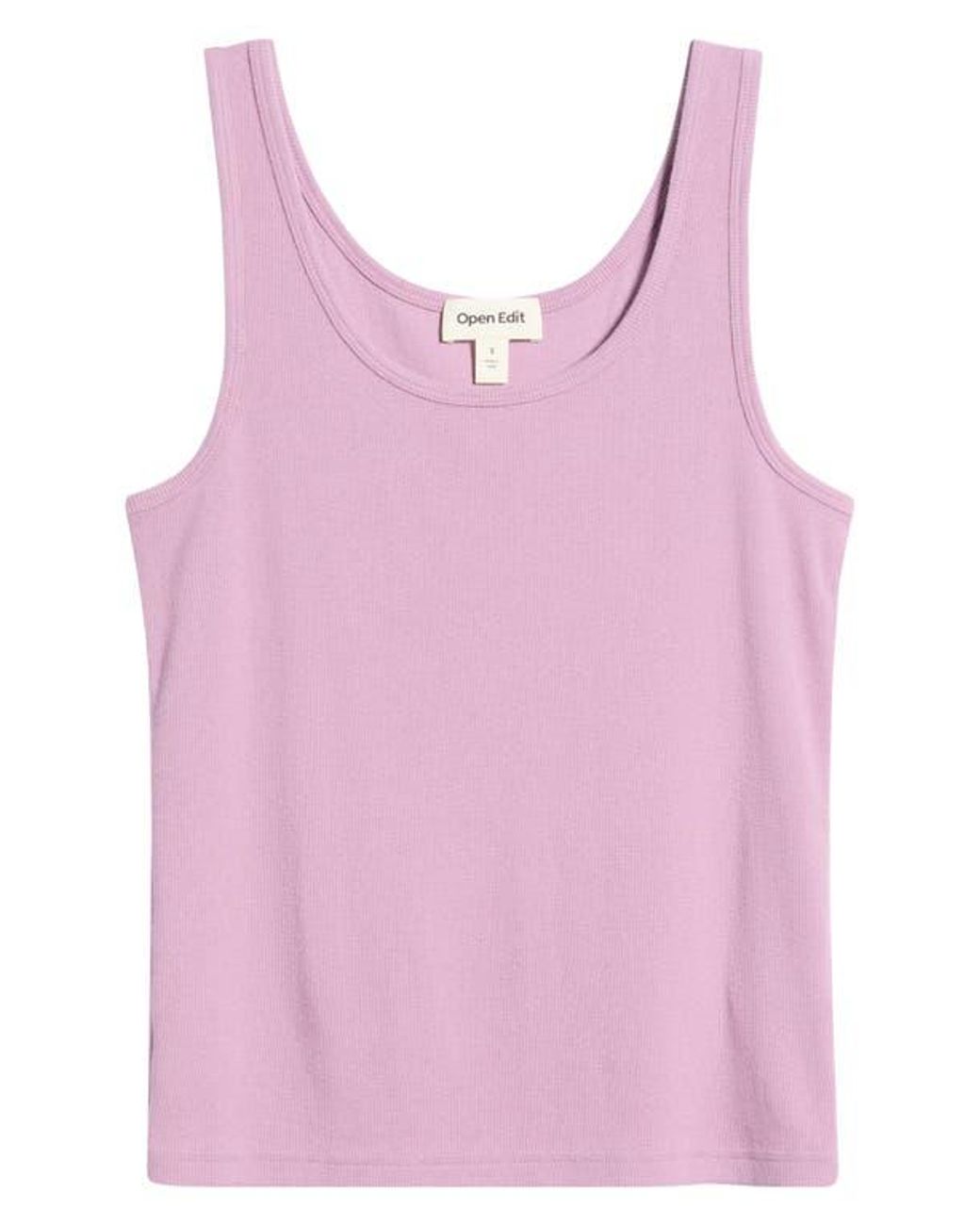 Open Edit Pink Rib Tank