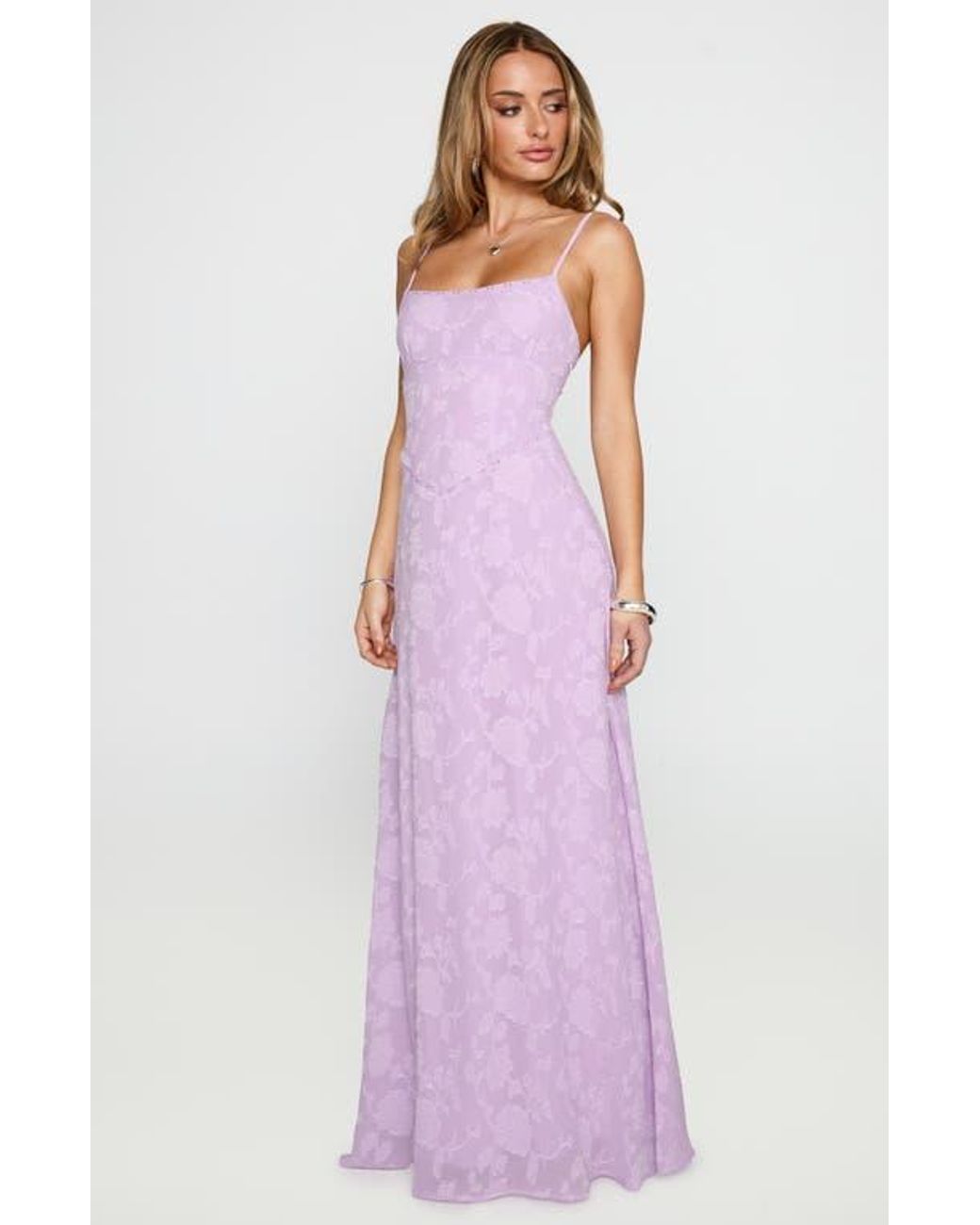 chinese dress ladies Sinclair Lilac Strapless Maxi Dress main image 1