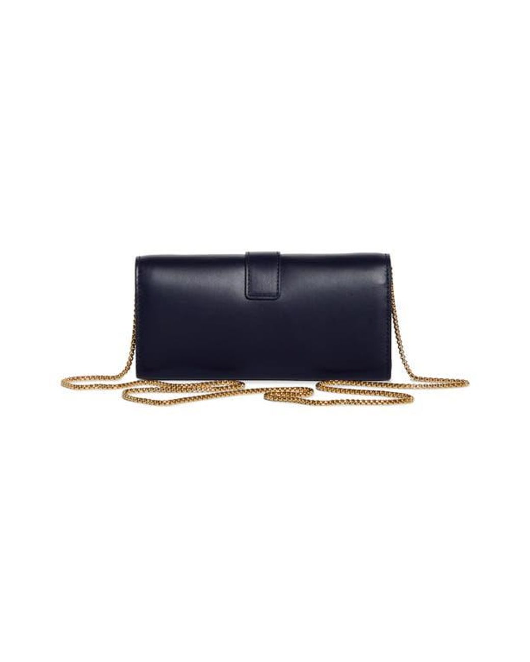 Ferragamo Hug Leather Wallet On A Chain in Blue | Lyst