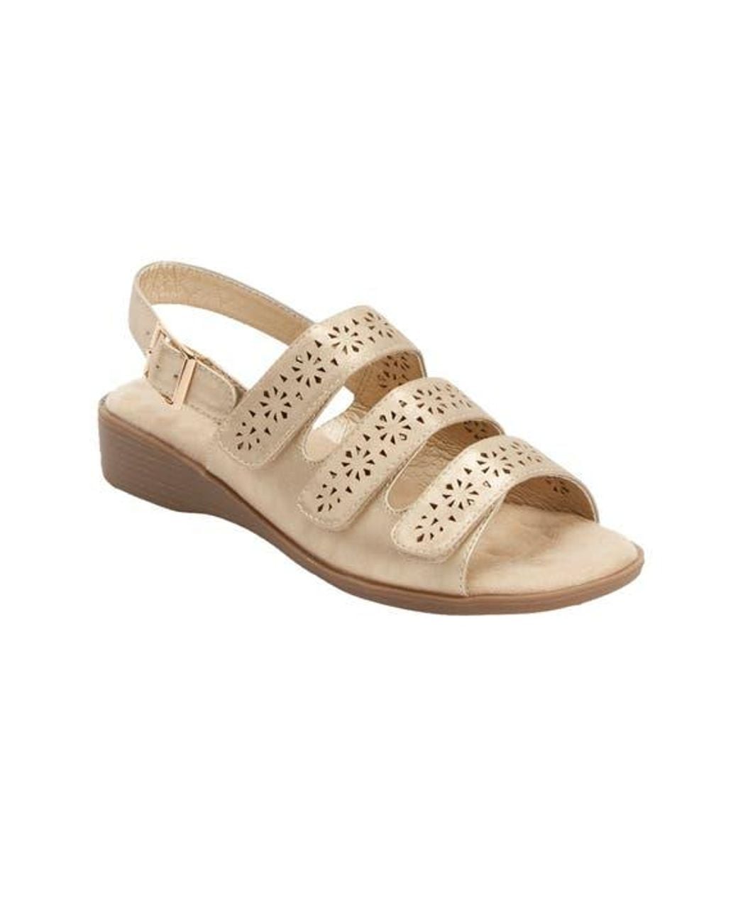 Comfortview Multicolor The Sutton Suede Like Adjustable Sandal