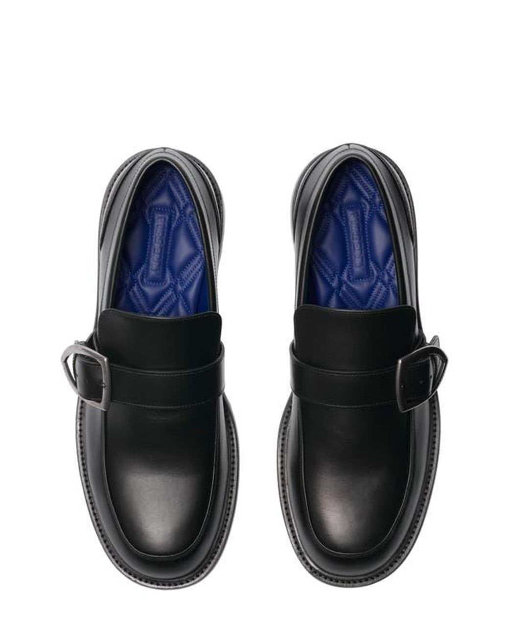 Burberry Cobble Shield Buckle Loafer in Black for Men | Lyst