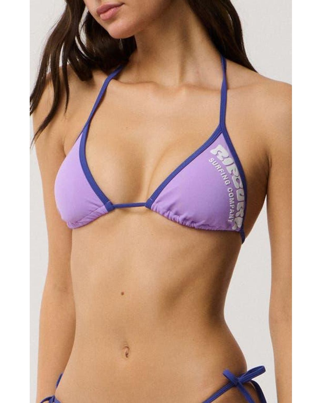 Rip Curl Purple Surf Puff Triangle Bikini Top