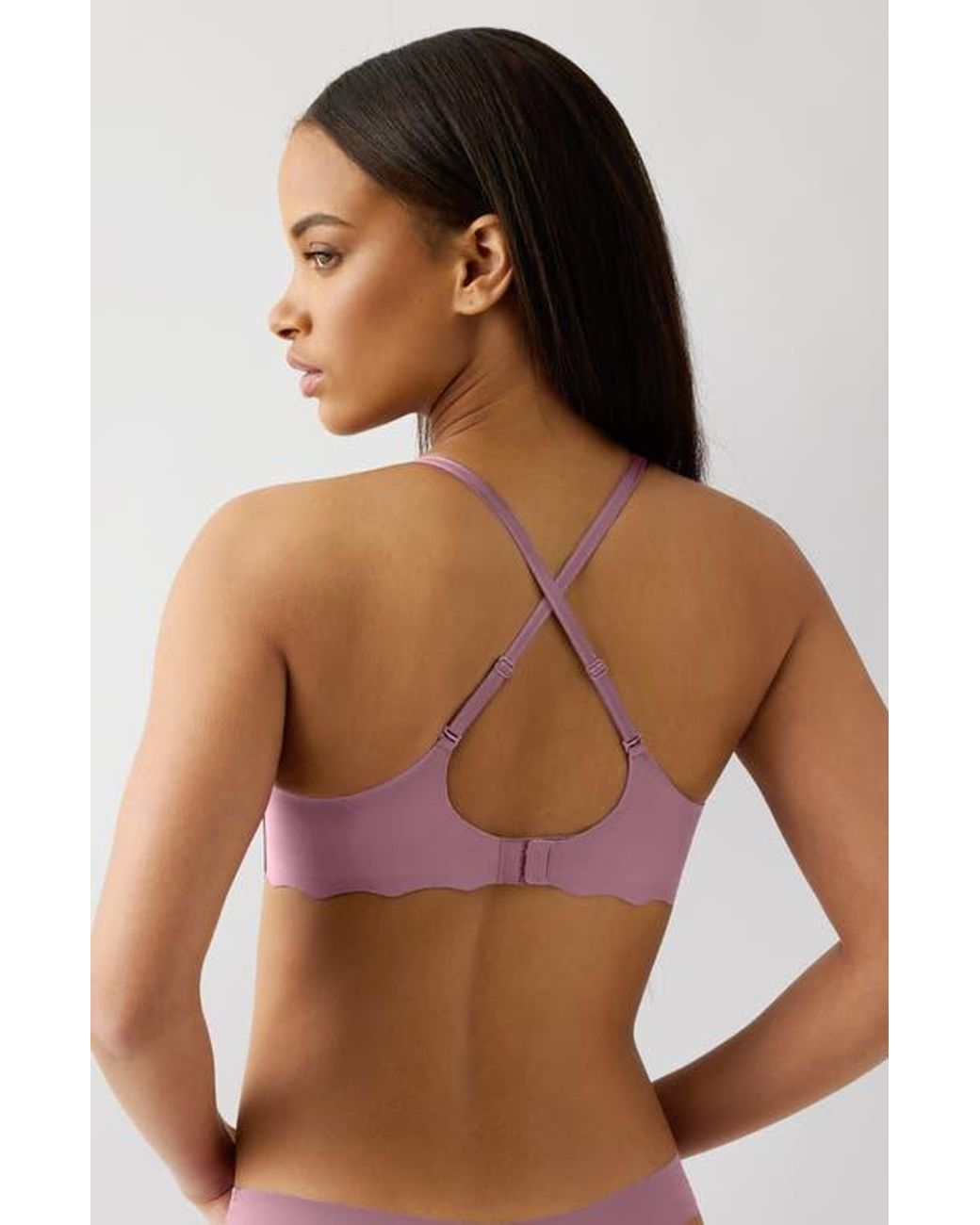 B.tempt'd Purple B.Wow'D Wireless Convertible T-Shirt Bra