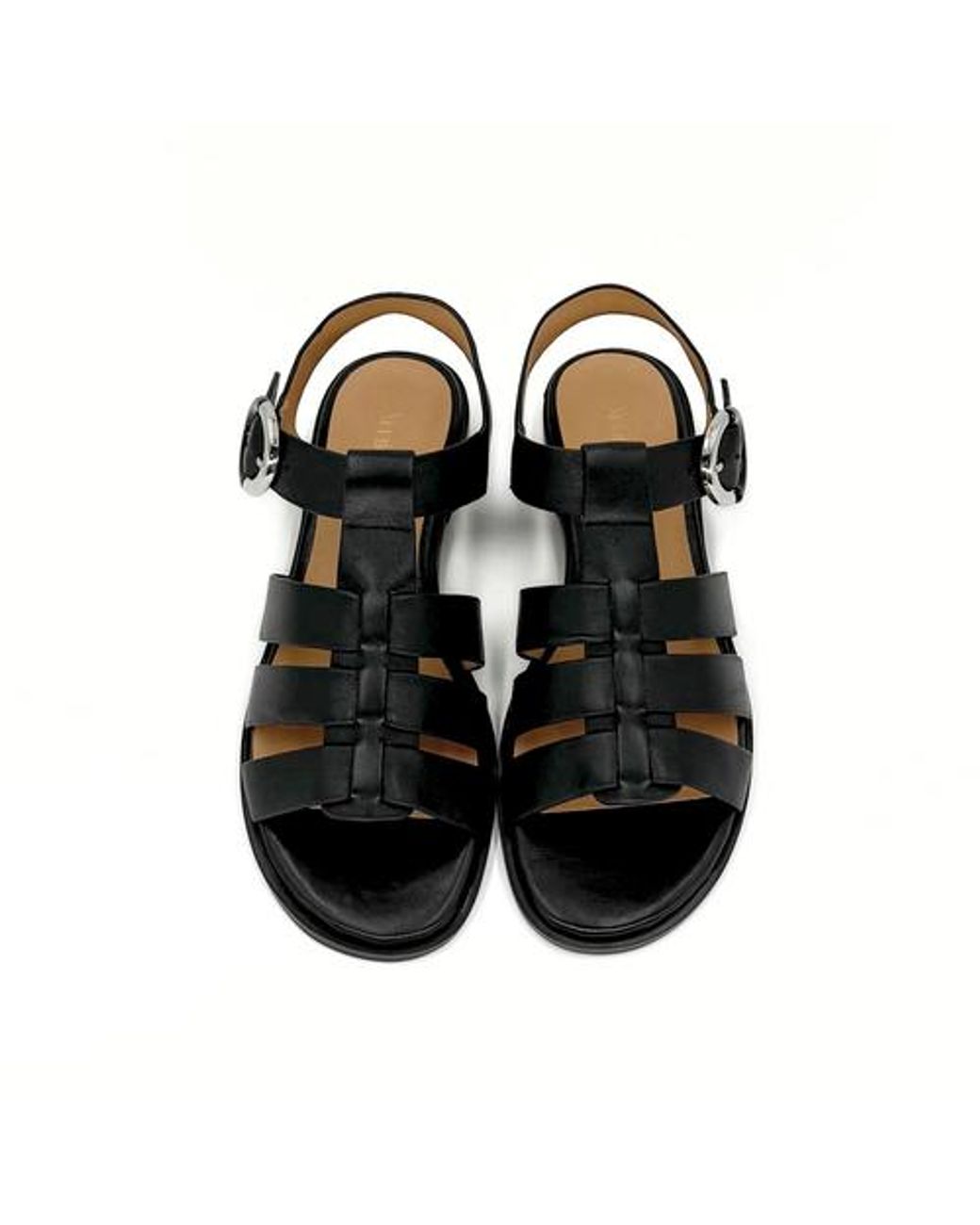 Amie Rafa Black Monaca Fisherman Sandals