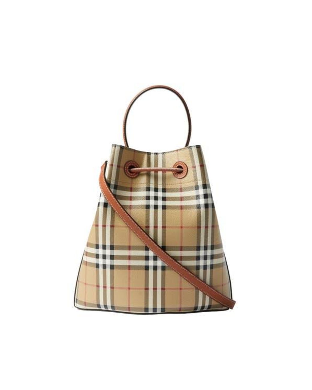 Burberry Brown Small Tb Bucket Bag