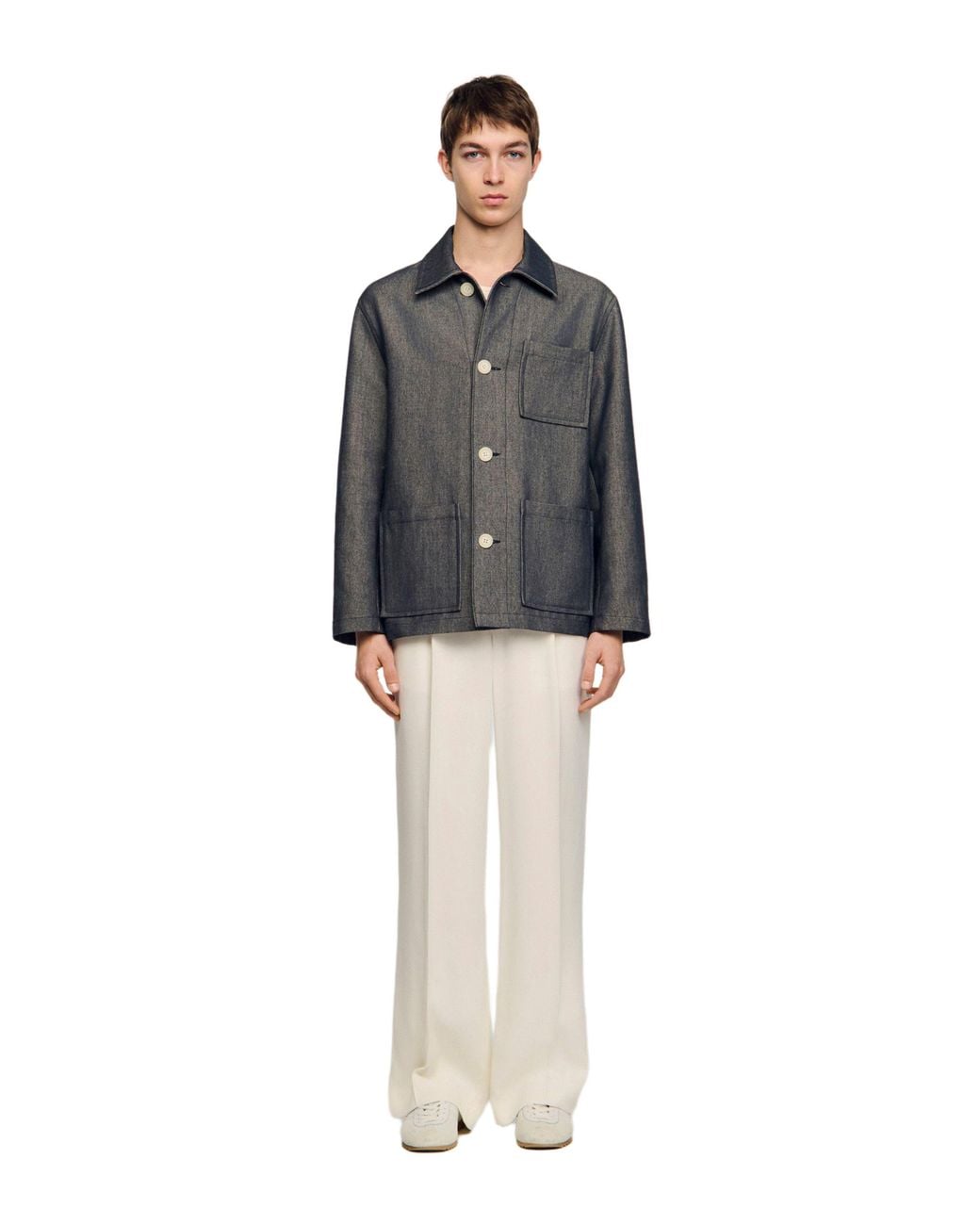 Sandro Multicolor Effect Worker Jacket for men