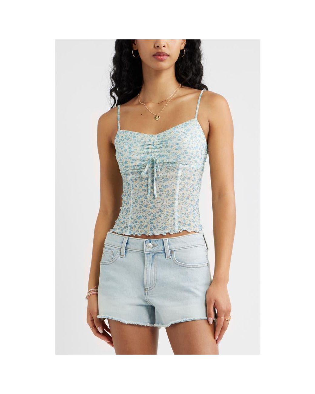 BP. Blue Mesh Camisole