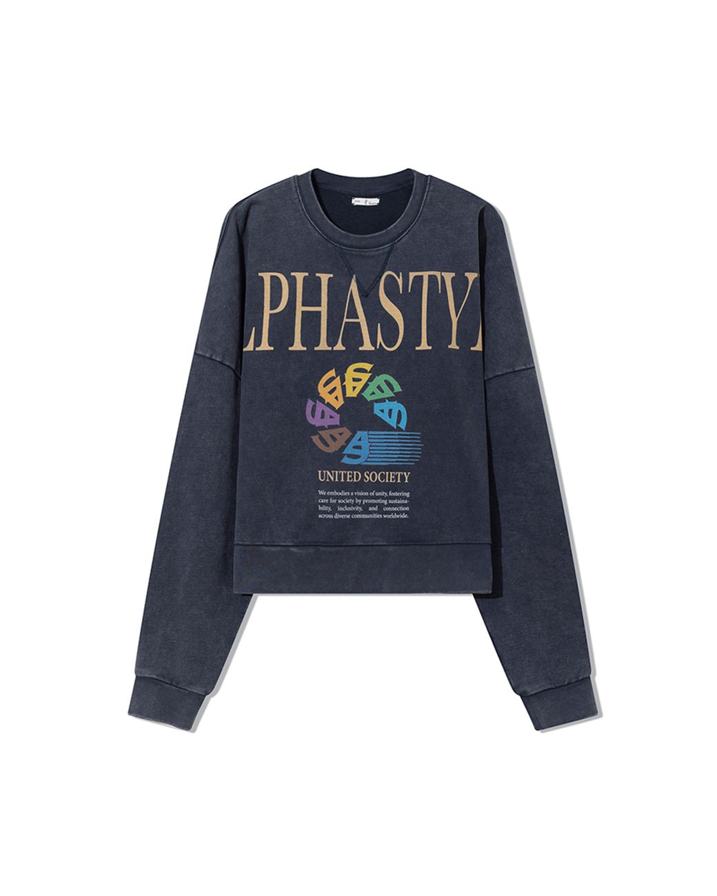 Alpha Style Blue United Crew for men