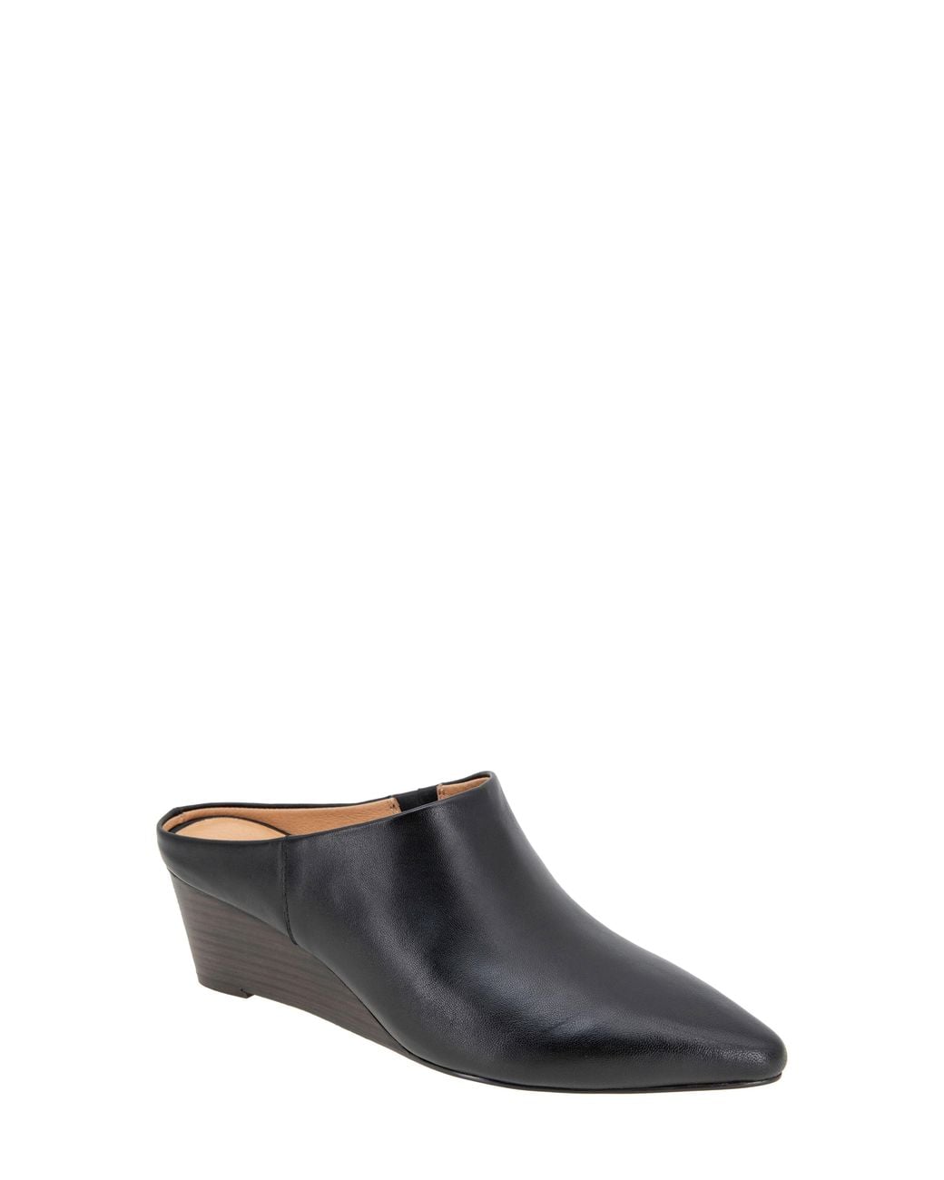 Andre Assous Black Wyatt Wedge Mule