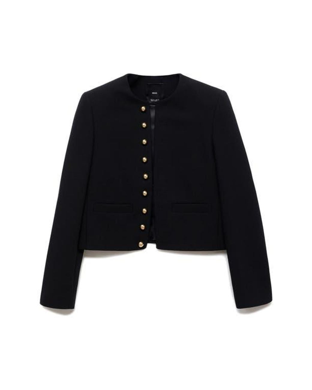 Mango Black Grace Crop Jacket
