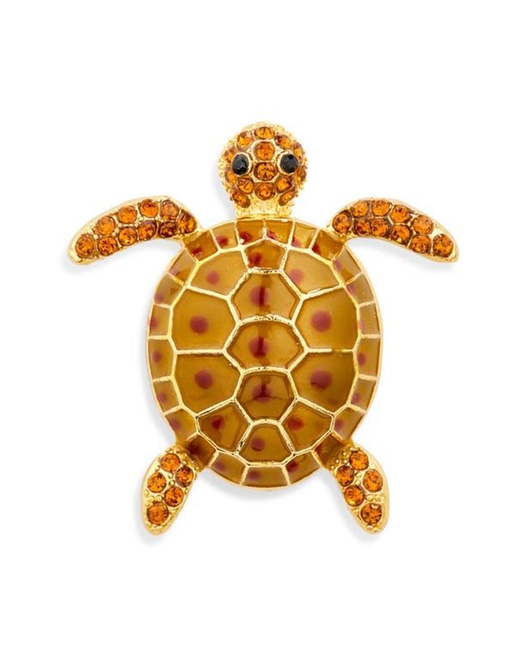 CLIFTON WILSON Metallic Turtle Lapel Pin for men