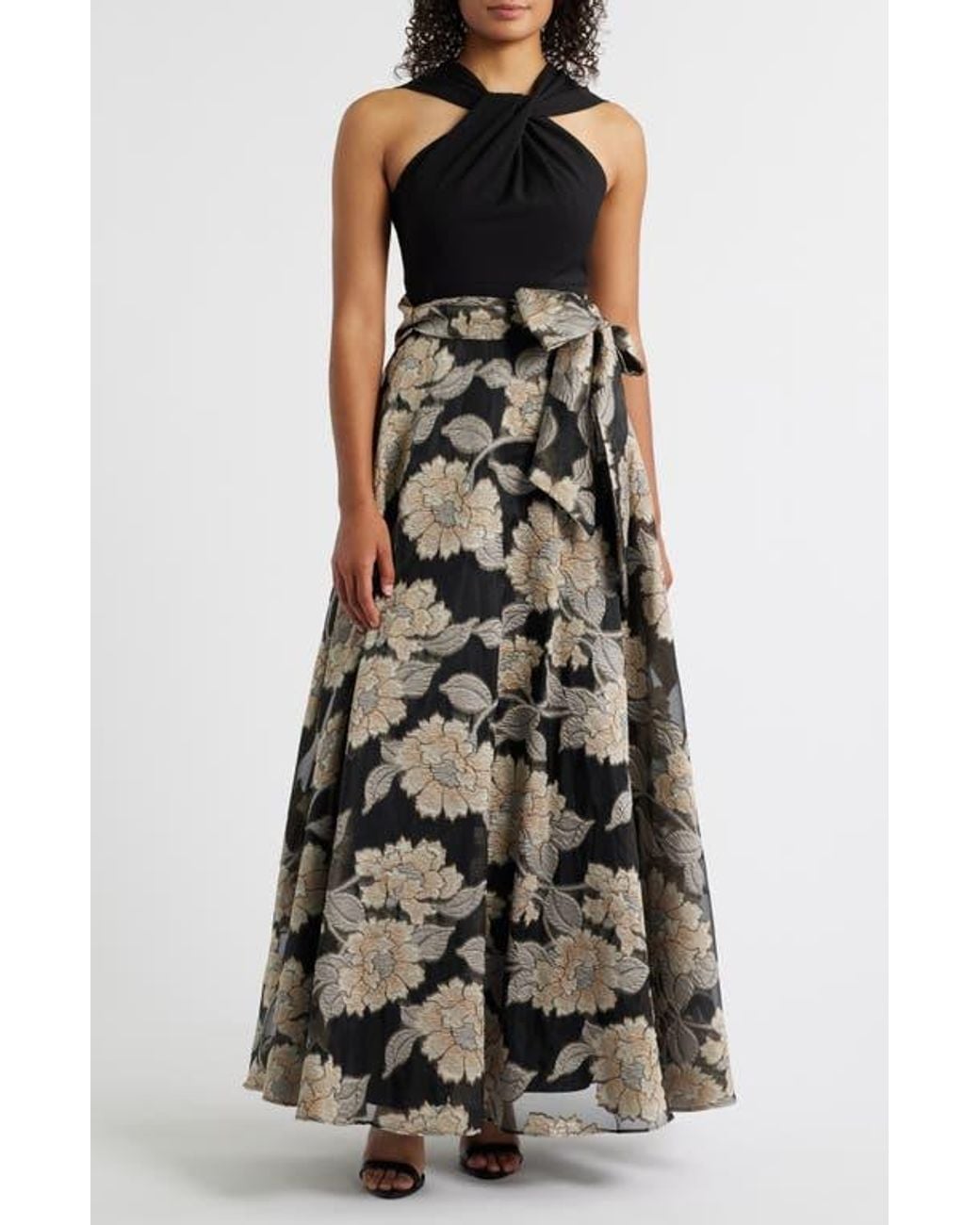 chinese dress ladies Eliza J Off-the-Shoulder Evening Dress EJ2M0055