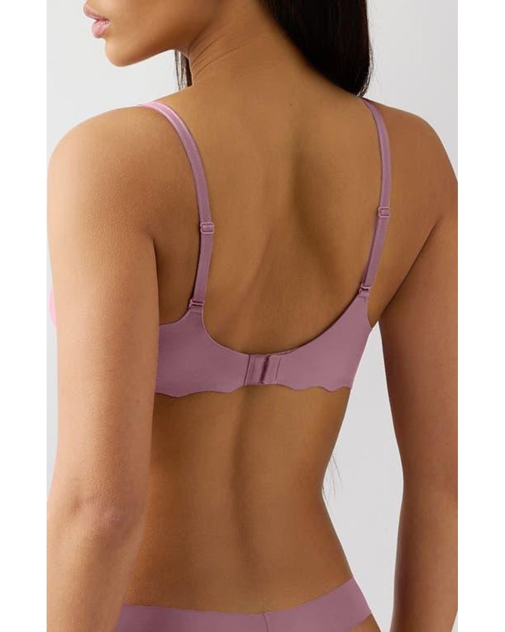 B.tempt'd Purple B.Wow'D Wireless Convertible T-Shirt Bra