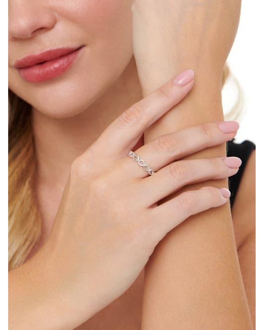 DEVATA Metallic Infinity Eternity Ring