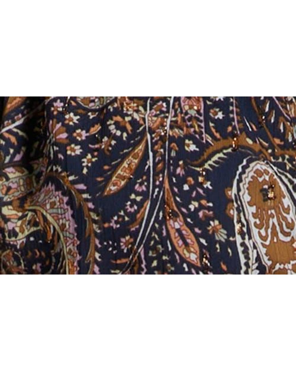 Sam Edelman Boho Paisley Long Sleeve Maxi Dress in Brown | Lyst