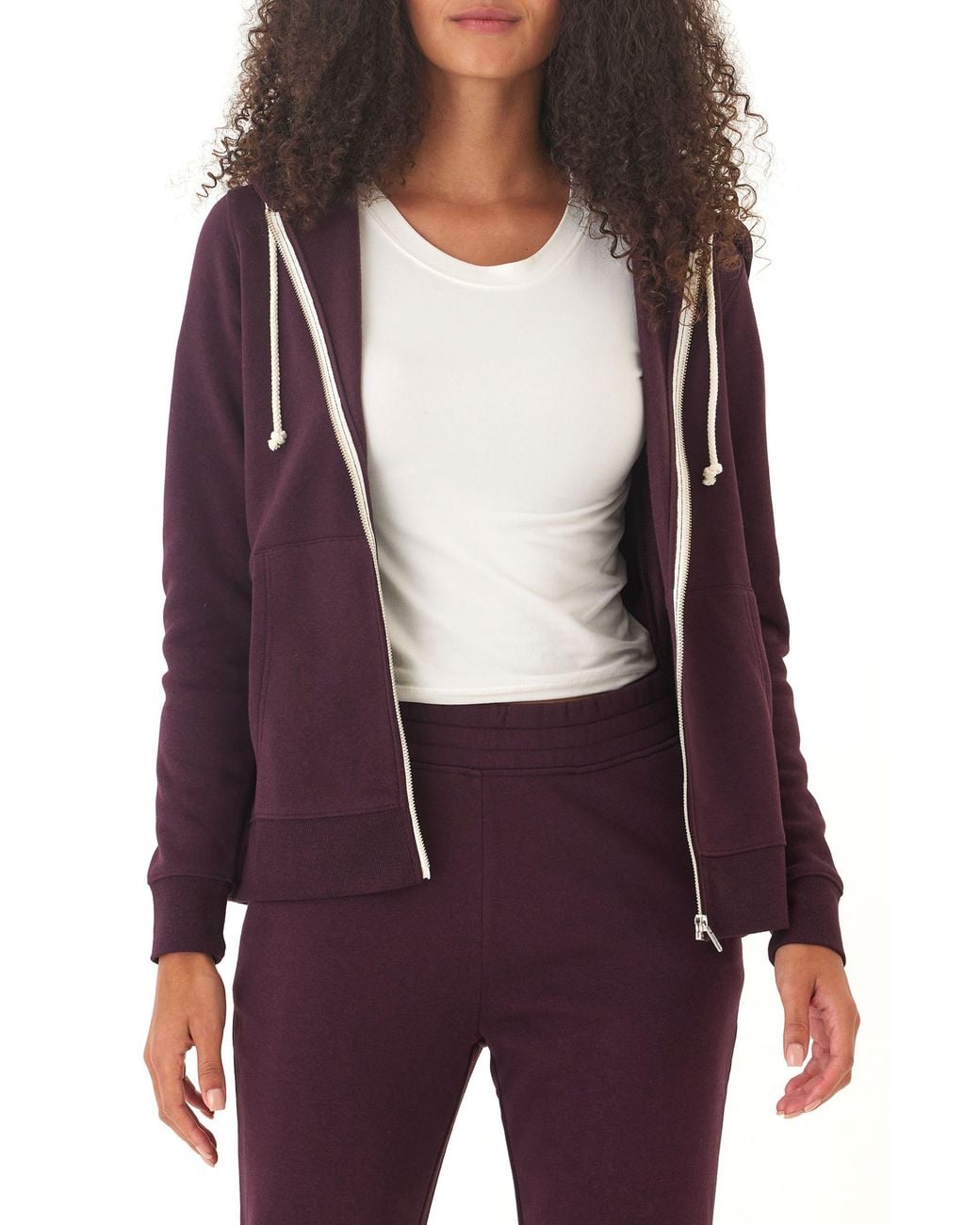 Threads For Thought Purple Full Zip Hoodie