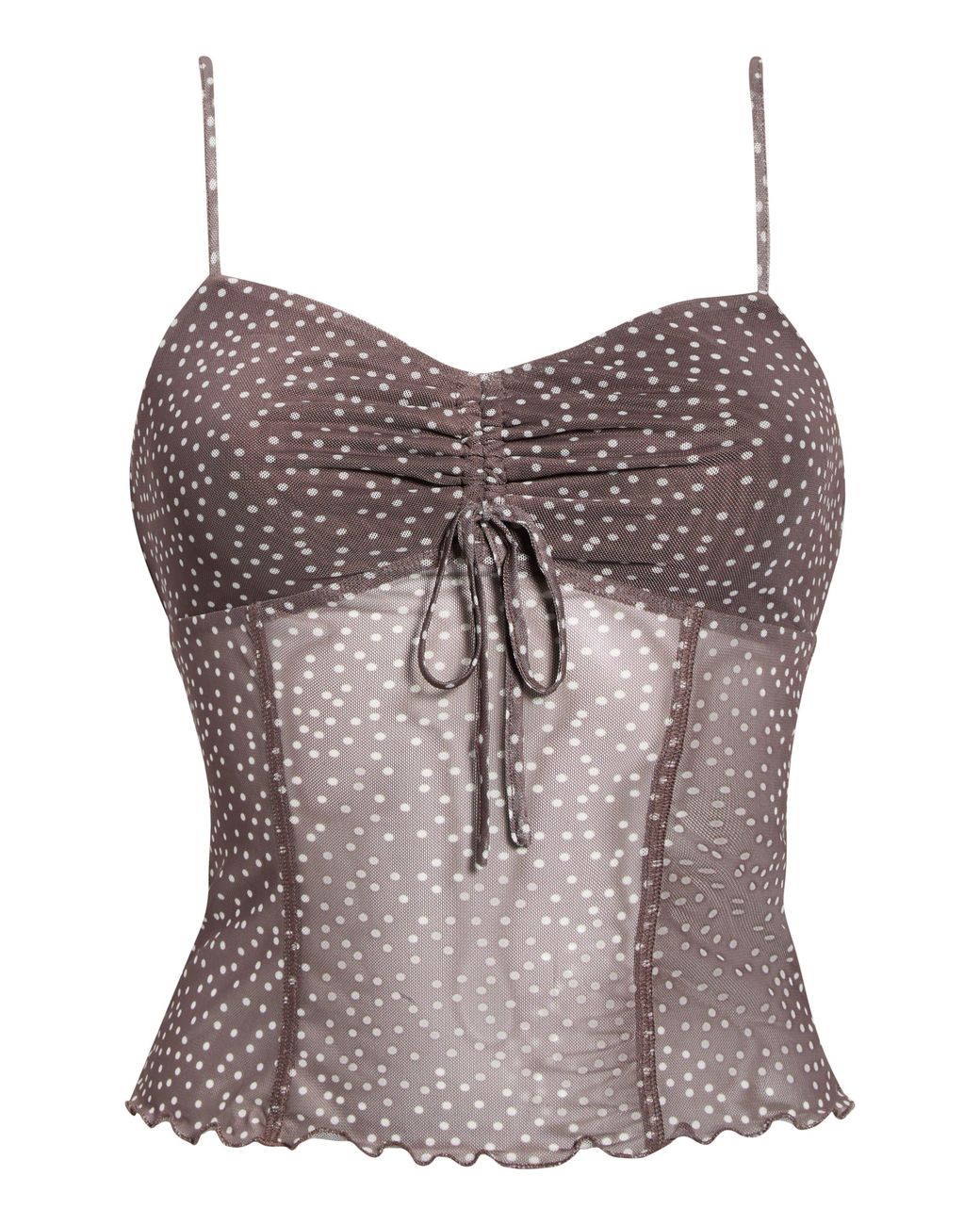 BP. Brown Mesh Camisole