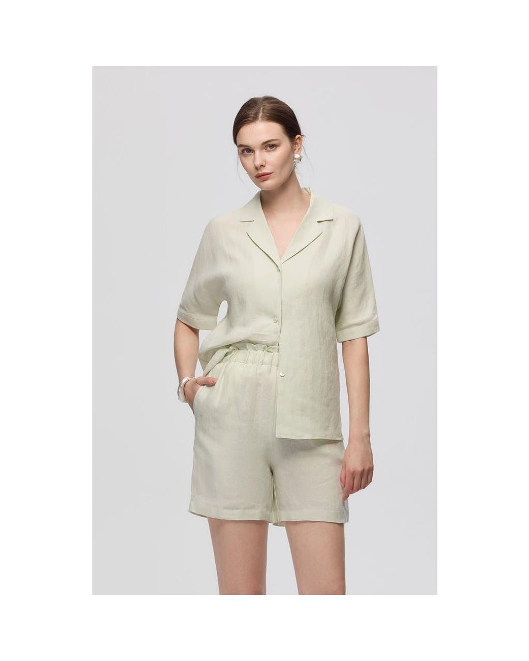JUANA Natural Hemp Pull-On Shorts