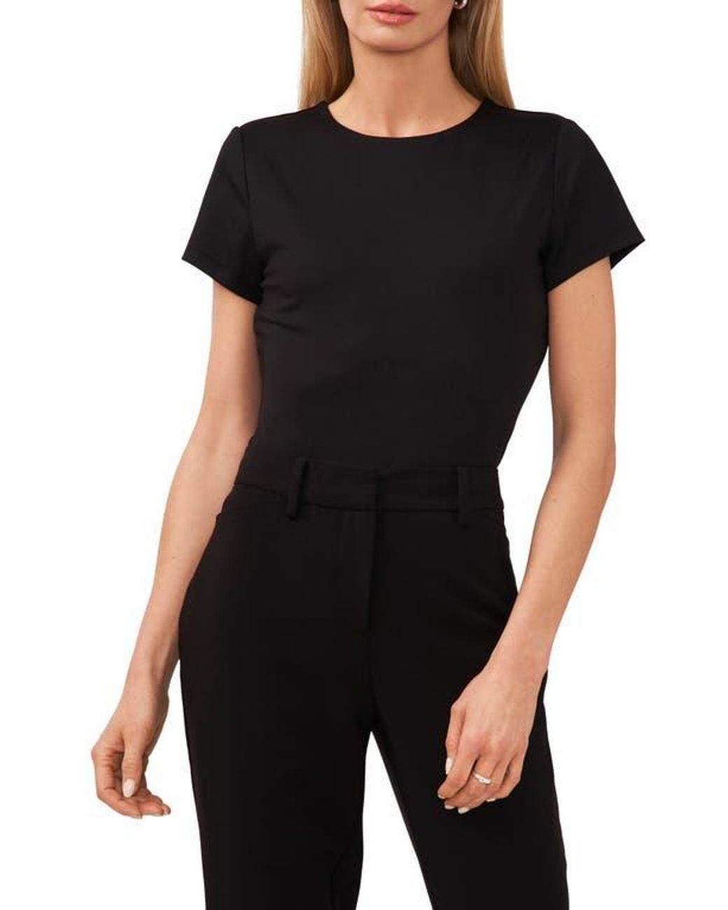 Halogen® Black Essential Compression T-Shirt