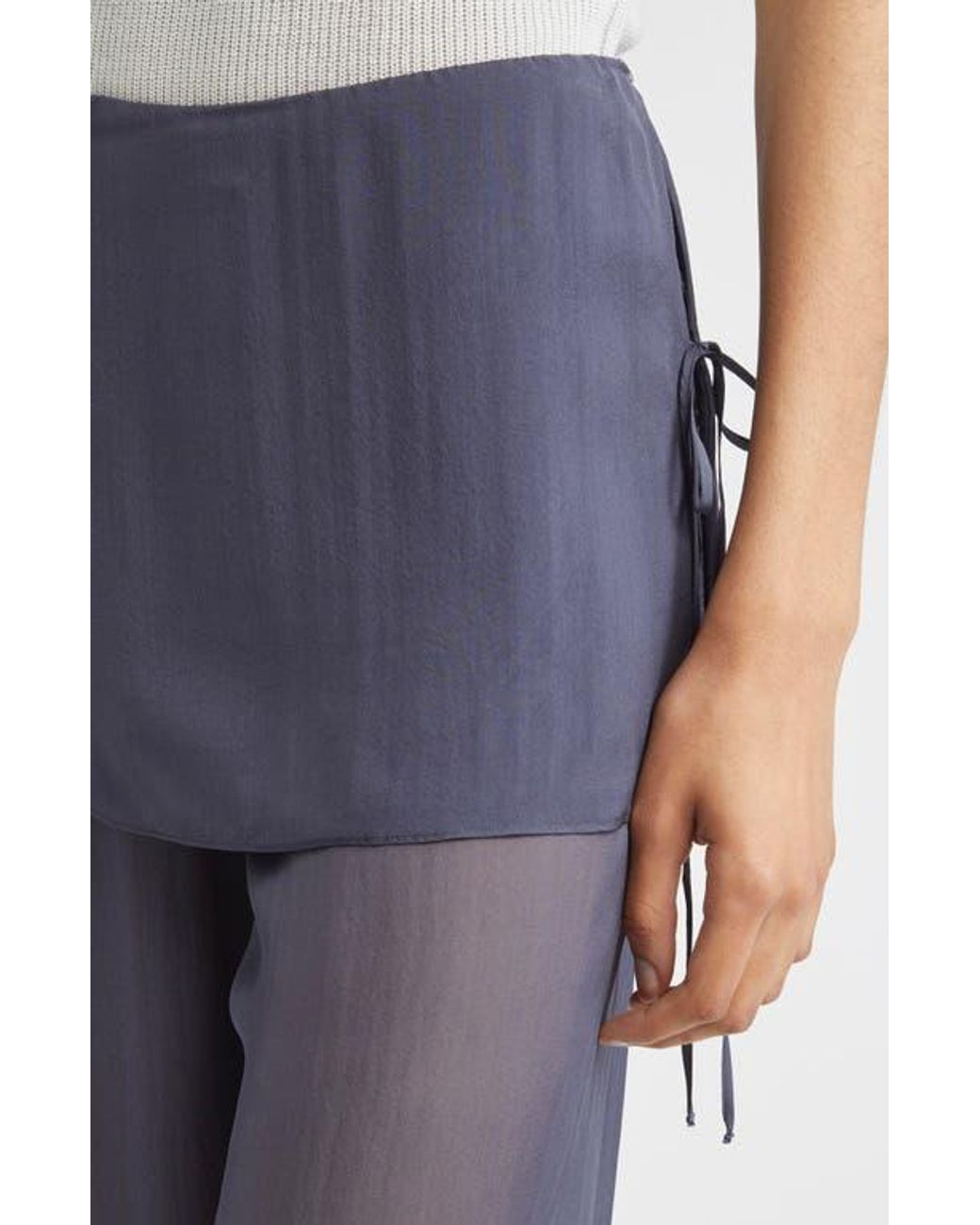 Paloma Wool Archive Layered Silk Trousers in Blue | Lyst