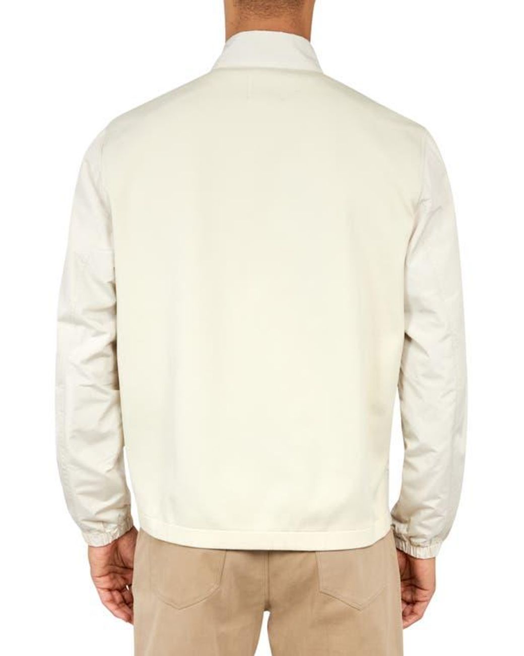 Con.struct White Slim Fit Solid Hybrid Field Jacket for men