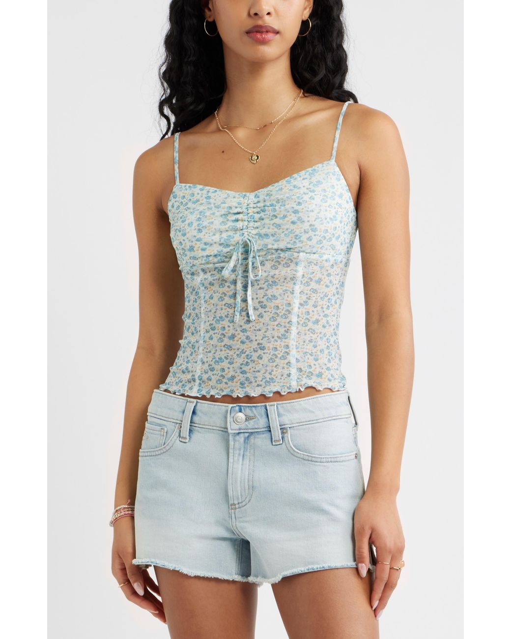 BP. Blue Mesh Camisole