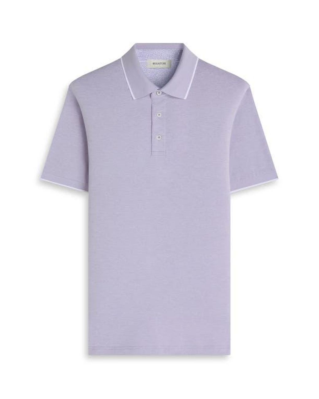 Bugatchi Purple Performance Tipped Polo for men