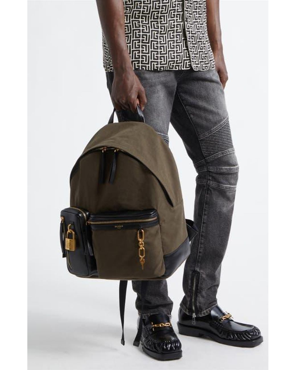 Balmain Brown Pulse Backpack for men