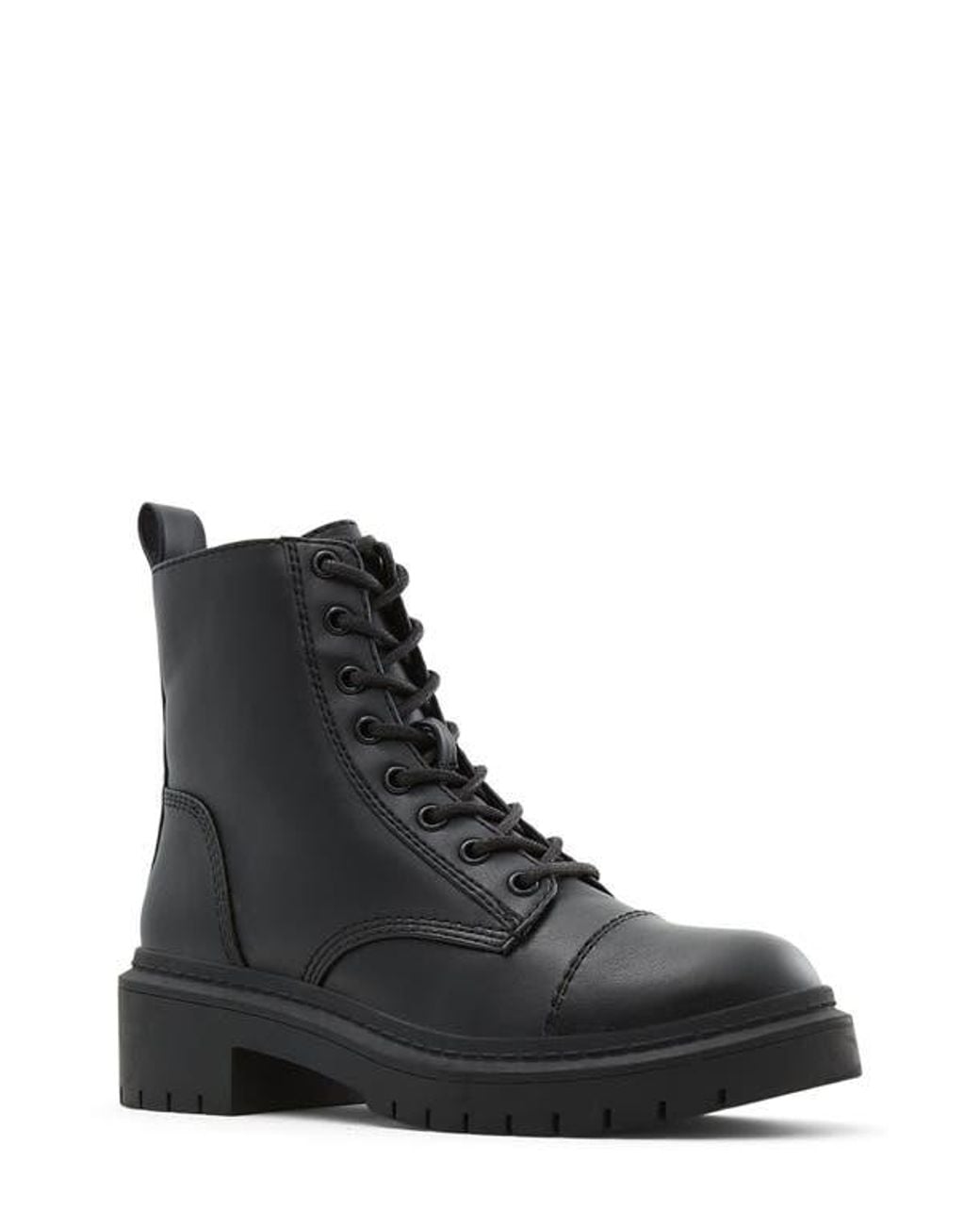 ALDO Black Goer Cap Toe Combat Boot