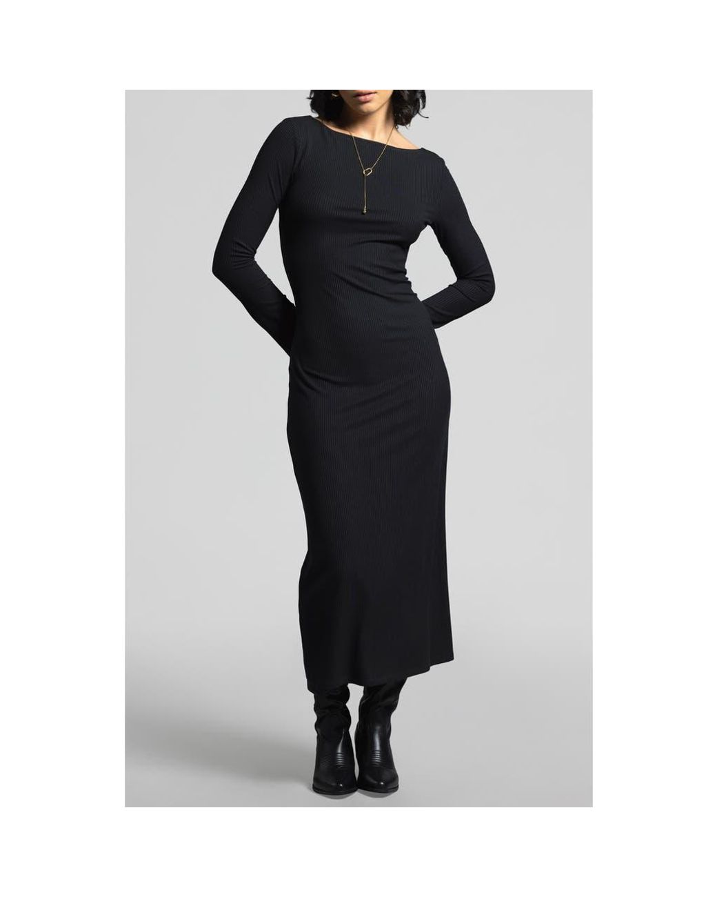 angelina maxi dress black Angelina Maxi Dress – Luxe Satin Backless Evening Gown main image 0