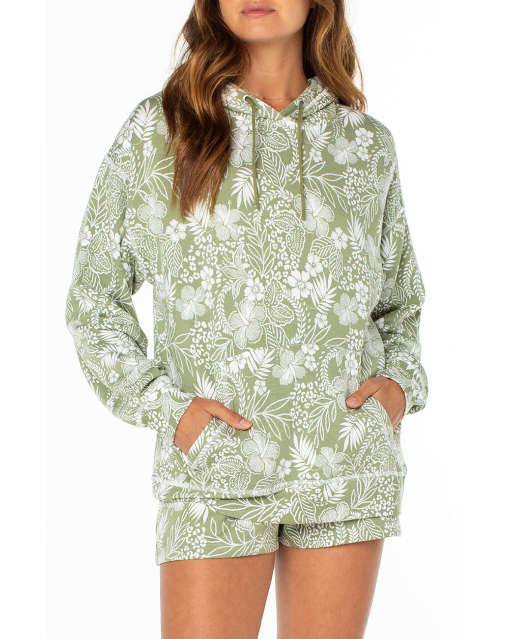 Roxy Green Surfing By Monlight Hoodie