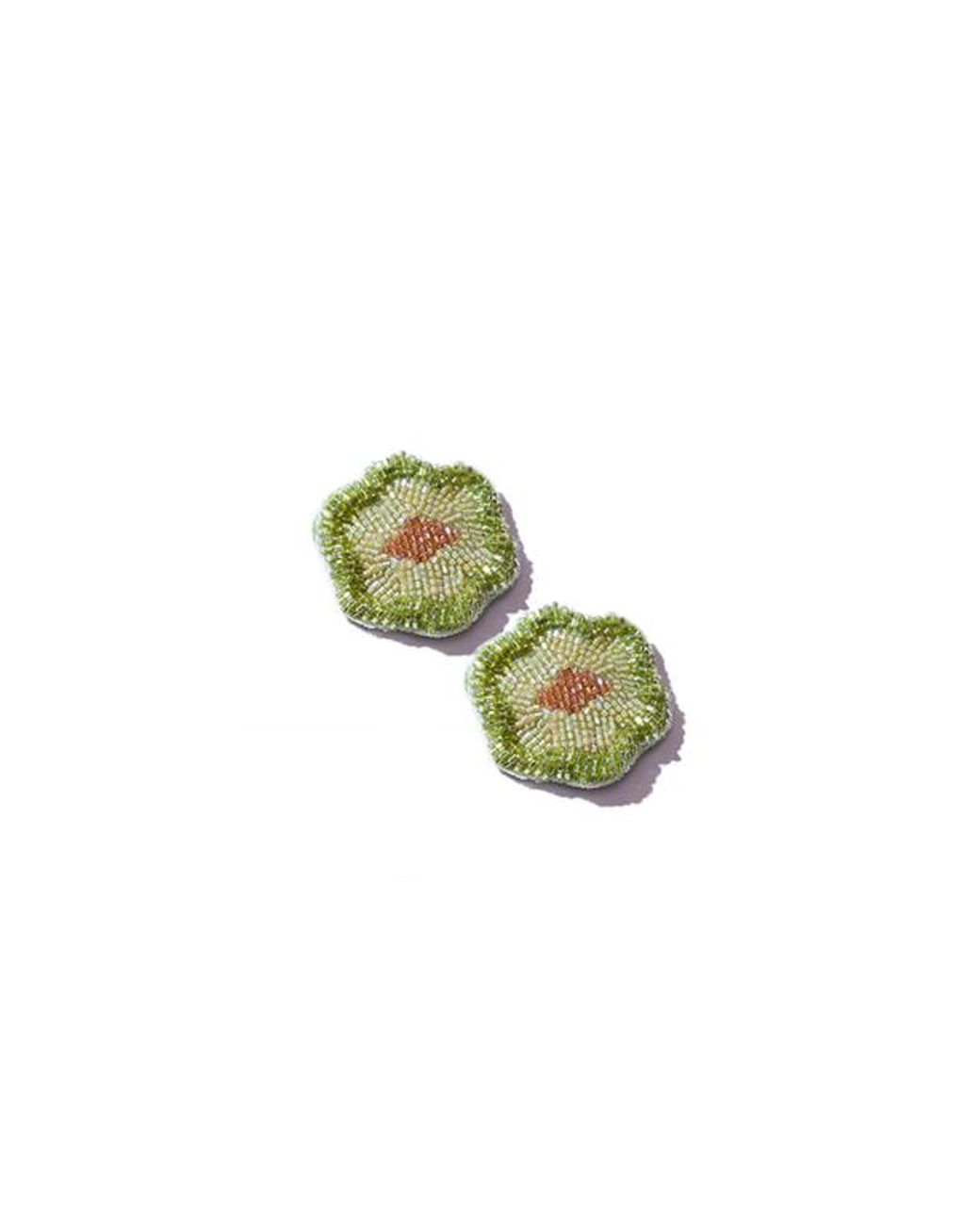 Simitri Green Moss Bloom Earrings