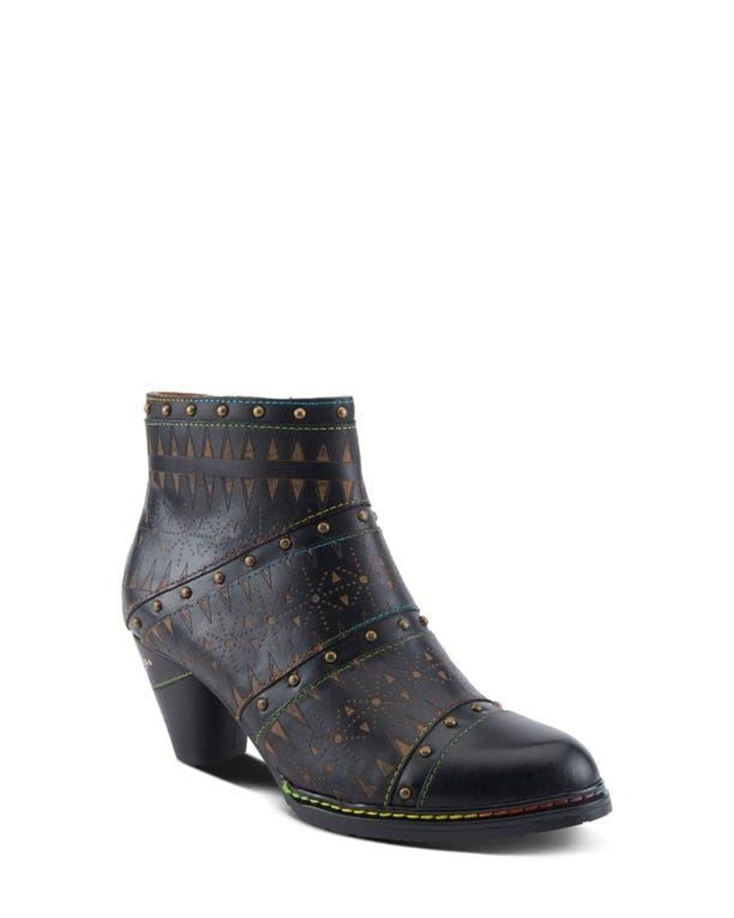Spring Step Black Niobe Cap Toe Bootie