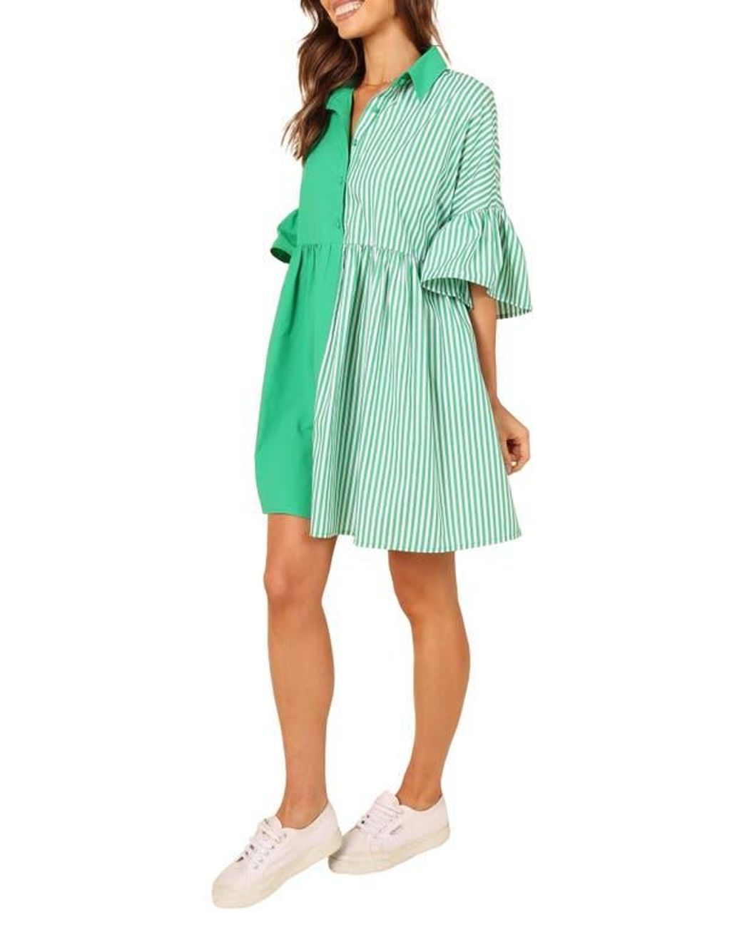 Petal & Pup Didi Empire Waist Shirtdress in Blue | Lyst