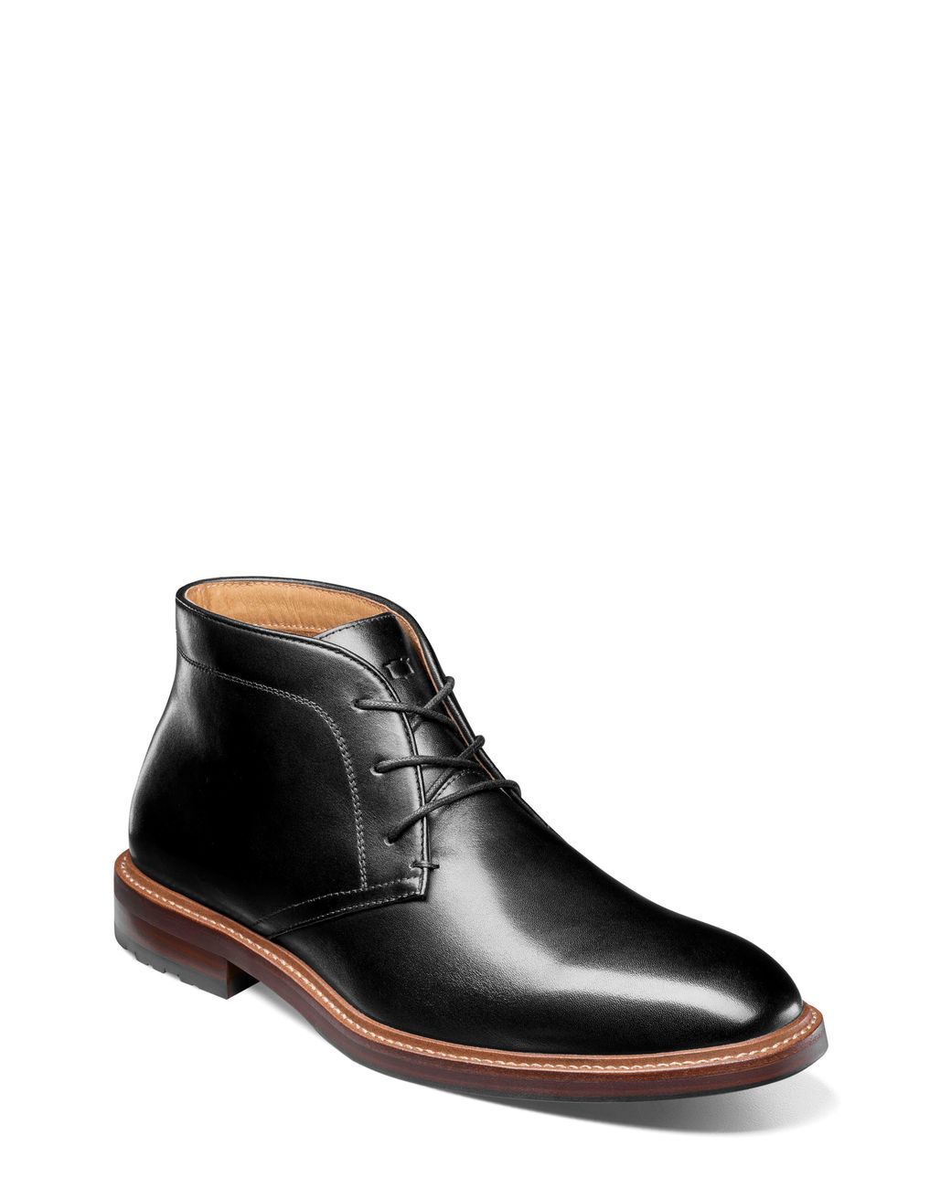 Florsheim Black Anthem Plain Toe Chukka for men